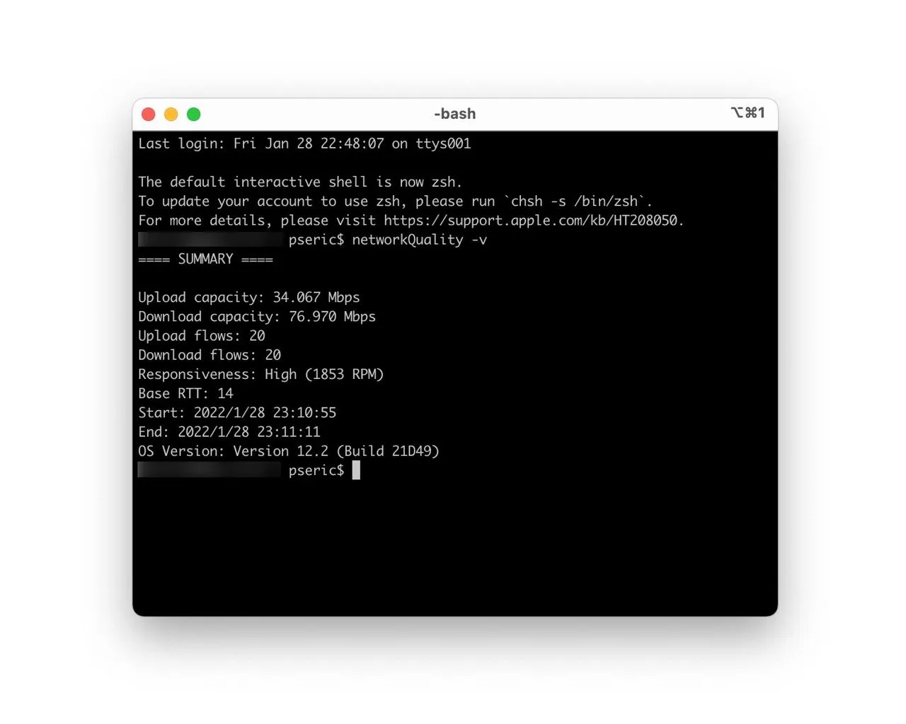 macOS 内建网络测速工具