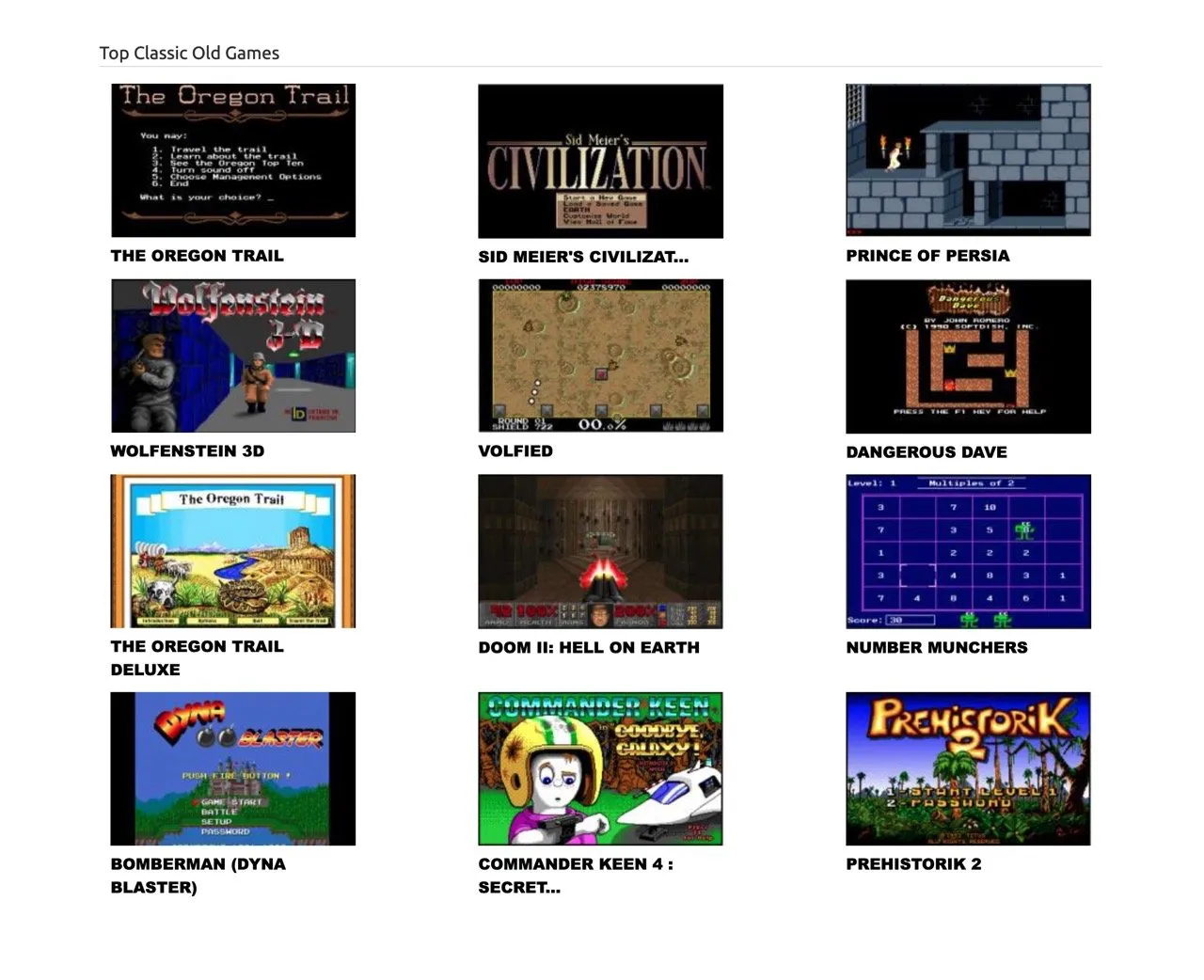 ClassicReload 收录超过 6000 个 DOS、Windows 老游戏线上玩